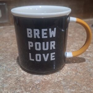 Starbucks Black Mug with Yellow Silicone Handle